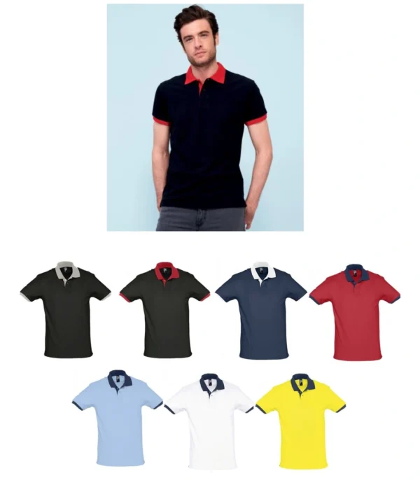 Sol's 11369 Prince Contrast Pique Polo Shirt